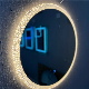 Modern Bathroom Crystal Acrylic Frame Make up Smart LED Mirror