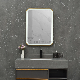  Wholesale Luxury Home Decorative Smart Mirror Wholesale LED Bathroom Backlit Wall Glass Vanity Mirror Ceramic Basin MDF Bathroom Furniture