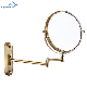 Aquacubic Bathroom Double Sided Mirror Waterproof and Anti-Fog Foldable Antique Copper Makeup Mirror