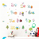  Creative Animal Digital Cartoon Wall Sticker Children′s Room Kindergarten Classroom Layout Early Education Self-Adhesive Sticker