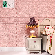 Pink Interior Wall Paper 3D PE Foam Wallpaper Sticker for Kids Room manufacturer