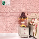 Pink Interior Wall Paper 3D PE Foam Wallpaper Sticker for Kids Room