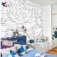  Jinyi H1071 Design White Grey Brick Peel and Stick Embossed Design Wall Decor Sticker Paper Wallpaper