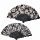  Factory Price Painted Wood Hand Fan Custom Fabric High Quality Hand Fan for Gift