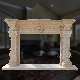 Good Quality Egyptian Beige Marble Fireplace Mantel