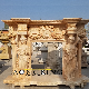  High Quality Women Statues Beige Marble Fireplace Mantel