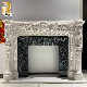 China Manufacturer Decorative Pure White Stone Mantel Marble Carving Fireplace Mantel for Home