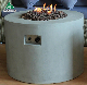 Round Gfrc Gas Fire Pit Table for Outdoor Use