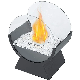 New Release Indoor Bio Ethanol Tabletop Fireplace Metal Structure Table Top Fire Place for Patio/Factory Supply Glass Insert Mini Round Portable Small Fireplace