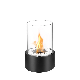 Round Glass Indoor/Outdoor Table Type Alcohol Stove Portable Floor Alcohol Small Stove Fireplace Heater manufacturer