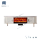 White Fire Lace TV Stand Console Corner LED Modern Fake Media Electric Fireplace TV Stand 70 Inch