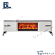 High Quality 80 Inch Rustic Electric Fireplace TV Stand Corner Farmhouse TV Cabinet Console Stand with LED Electric Fireplace manufacturer