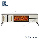 White 80 Inch Modern Fake Electric Fireplace TV Stand Faux E0 Wooden LED Fireplace TV Stand for 65 Inch TV manufacturer