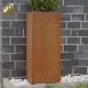  Stand Flat Corten Steel Rectangular Rusty Metal Decoration Planter