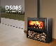 2022 Eco New Design Indoor Wall Freestanding Black Wood Burning Stove Fireplace Home Heater with Overheating Protection