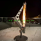  Garden Freestanding Outdoor Wood Pill Fire Torch Outdoor Rocket Stove with Glass Tube