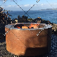 Outdoor Steel Round Shape Fire Pit Black Outdoor Heating