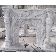 Customized Design Hand Carved White Marble Fireplace Mantel Classic Style Indoor Fireplace for Home Decoration