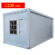  Smart Portable White Prefabricated Modular Office Coffee Shop Hospital Patient Room Flat Pack Container House with Clear Window