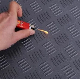 Anti-Slip Wearable Fireproof Steel Look PVC Diamond Flooring for Garage