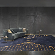 Dark Blue Carpet Wool Carpets Golden Rugs Floor Area Bamboo