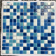 Foshan Factory Wholesale Price Blue Green Color Floor Hot Swimming Pool Melt Glass Mosaic Tile