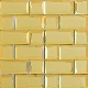 Artistic Wall Tiles Gold Line Long Strip Glass Mosaic manufacturer