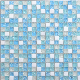 Beautiful Design Blue White Glass and Stone Mosaic Tile manufacturer