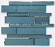  New Design Glass Mosaic Tile Wall Blue Green Color Glossy Surface Mosaico