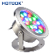  Hotook 18W Stainless Steel Submersible IP68 Fountain Pond Lamp RGB Multicolor DMX LED Underwater Light