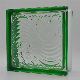  Urban Decoration 190*190*80mm Decorative Cloudy Crystal Side Green in Colored Glass Block Brick