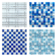  Foshan Blue Color Swimming Pool and Bathroom Wall Tile Ceramic Glass Mosaic