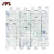 Hotel Bathroom Toilet Wall Tiles White Waterproof Glass Crystal Mosaic