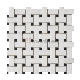  Customize Honed Carrara White Marble Basketweave Mosaic Floor Tile Natural Marble Mosaic