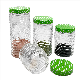 Home Kitchen Clear Glass Storage Cylinder Jar Glass with Metal Lid