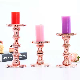 Glass Pillar and Taper Candle Holder for Tealight Candlestick Home Decoration Crystal Pillar Candle Stand Gift for Birthday Christmas Wedding Party Home Decor