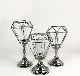 European Style Glass Electroplating Candle Holder Silver Party Home Decoration