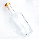 Wholesale Whisky Vodka Brandy Wine Bottle 750ml Luxury Glass 500ml with Cork Stopper manufacturer