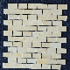 Strip Travertine Marble Beige Dolomite Stone Aterjet Marble Mosaic Marble Tile Sheet Yellow