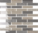 Strip Brick Gray Glass Crystal Mosaic Tile