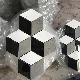 3D Rhombus Shaped Volaka White Marble Mosaic Tile manufacturer