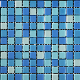  China Factory Supply 23X23mm Glossy Blue Square Mosaic Tile for Swimming Pool