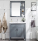 Floor-to-Ceiling Integrated Ceramic Basin Small Minimalist Solid Wood Bathroom Vanity Cabinet