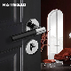 Modern Black Round Knob Lever Handles