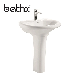 Sanitary Ware Bathroom Ceramic Wash Hand Pedestal Basin From Chaozhou Factory
