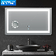 Modern Waterproof IP44 Wall Hung Backlit LED Lightedh Time Display Bathroom Mirror (TBY-LED006)