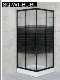 2023 Black Frame Tempered Glass Shower Room Shower Enclosure with Lines