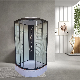 Russian Style Bathroom Enclosed Steam Shower Room with Top Shower