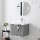 Matte Grey Floating Bathroom Vanity Wood Cabinet with Two Doors