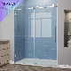  Bathroom Enclosure Polished Chrome Sliding 10mm Tempered Glass Frameless Shower Door